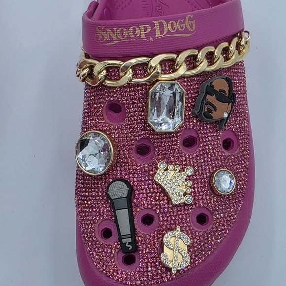 Skechers x Snoop Dogg Pink Rolling N Gold Arch Fit Footsteps Clogs Size 10 - Picture 5 of 16